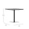 Flash Furniture 30" SQ Outdoor Gray Wash Faux Teak Poly Slat Table XU-DG-HW1045-GY-GG - alternate 7